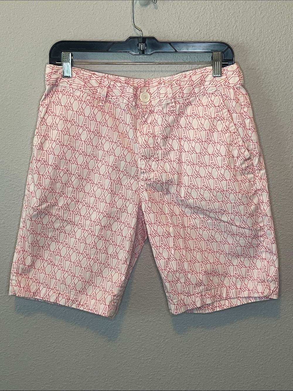 Armani Exchange Logo Print Short Pink/White Size 30